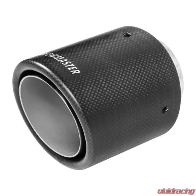 Flowmaster Exhaust Tip - 4 in. Rolled Angle Carbon Fiber Fits 2.5 in. Tubing - Weld On - 15400