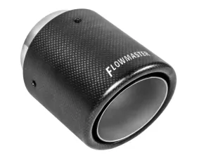 Flowmaster Exhaust Tip - 4 in. Rolled Angle Carbon Fiber Fits 3 in. Tubing - Weld On