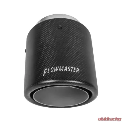 Flowmaster Exhaust Tip - 4 in. Rolled Angle Carbon Fiber Fits 3 in. Tubing - Weld On - 15401