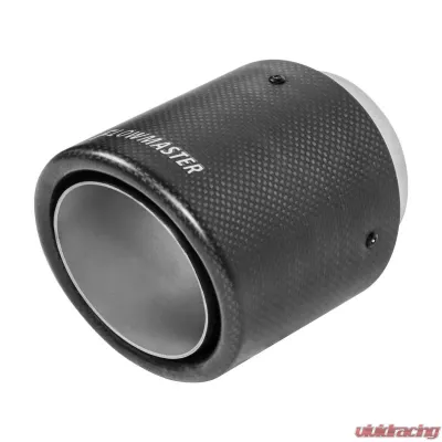 Flowmaster Exhaust Tip - 4 in. Rolled Angle Carbon Fiber Fits 3 in. Tubing - Weld On - 15401