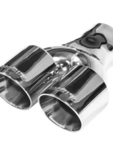 Flowmaster Exhaust Tip - 3 in. Dual Out Angle Cut - Fits 3 in. Tubing - Weld On                                     - 15402 - Image 2