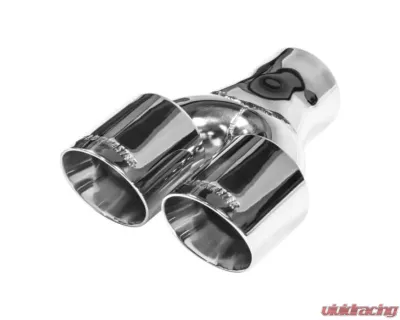 Flowmaster Exhaust Tip - 3 in. Dual Out Angle Cut - Fits 3 in. Tubing - Weld On - 15402