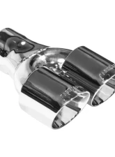 Flowmaster Exhaust Tip - 3 in. Dual Out Angle Cut - Fits 3 in. Tubing - Weld On                                     - 15402 - Image 4
