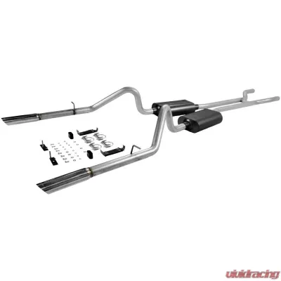 Flowmaster Header-back System - Dual Rear Exit - American Thunder - Moderate Sound Ford Fairlane 1966-1967 - 17289