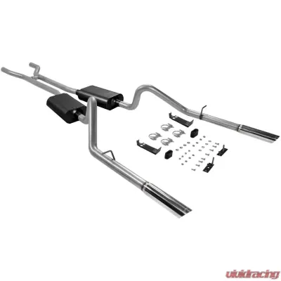 Flowmaster Header-back System - Dual Rear Exit - American Thunder - Moderate Sound Ford Fairlane 1966-1967 - 17289