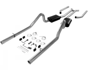 Flowmaster Header-back System - Dual Rear Exit - American Thunder - Aggressive Sound Dodge