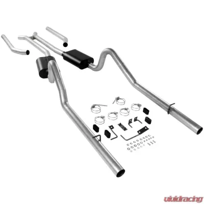 Flowmaster Header-back System - Dual Rear Exit - American Thunder - Aggressive Sound Dodge - 17382