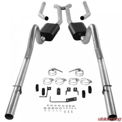 Flowmaster Header-back System - Dual Rear Exit - American Thunder - Aggressive Sound Dodge - 17382