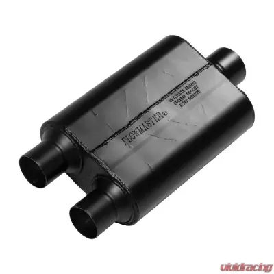 Flowmaster 40 Series Muffler - 2.50 Dual In / 3.00 Center Out - Aggressive Sound - 425403