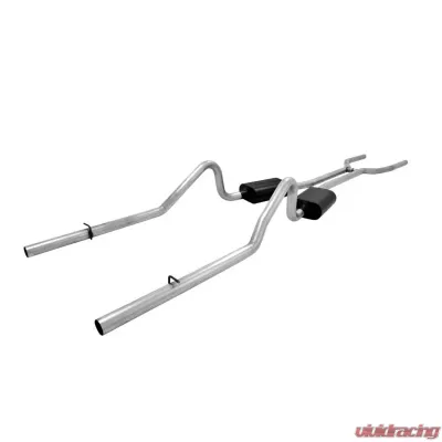 Flowmaster Header-back System 409S - Dual Rear Exit - American Thunder -Moderate/Aggressive Dodge - 817390
