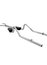 Flowmaster Header-back System 409S - Dual Rear Exit - American Thunder -Moderate/Aggressive Dodge                                     - 817390 - Image 2