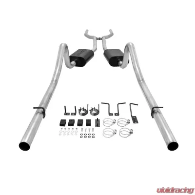 Flowmaster Header-back System 409S - Dual Rear Exit - American Thunder -Moderate/Aggressive Dodge - 817390
