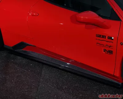 Leap Design Carbon Fiber Side Skirt Ferrari 458 Italia 2010-2015 - LPD-SS-CF-ITALIA