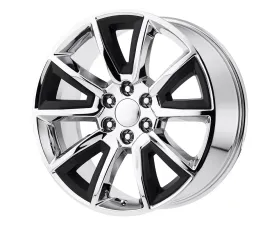 OE Creations PR168 Wheel 22x9 6x6x139.7 +24mm Chrome w/Matte Black Accents