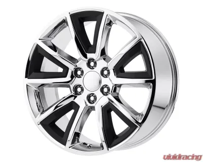 OE Creations PR168 Wheel 22x9 6x6x139.7 +24mm Chrome w/Matte Black Accents - 168CM-2295824