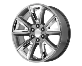 OE Creations PR168 Wheel 22x9 6x6x139.7 +24mm Hyper Silver w/Chrome Accents