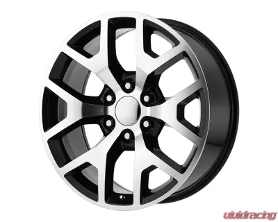 OE Creations PR169 Wheel 24x10 6x6x139.7 +31mm Gloss Black w/Machined Spokes - 169BM-2415831