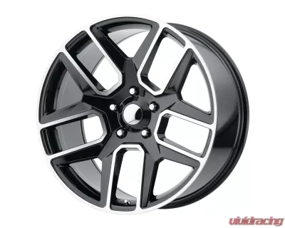 OE Creations PR192 Wheel 22x10 6x6x139.7 +25mm Gloss Black Machined - 192BM-2215825