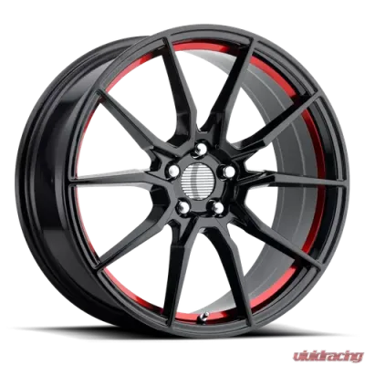 OE Creations PR193 Wheel 17x9 5x4.5 +24mm Gloss Black Red Machined - 193RS-796524