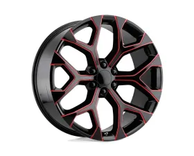 OE Creations PR176 Wheel 20x9 6x5.5 +24mm Gloss Black Red Milled