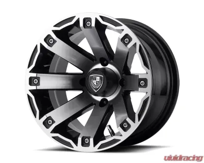 Fairway Alloys FA143 Rage Wheel 12x7 4x4x101.6 -47mm Machined Gloss Black - FA-143-M