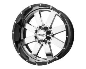 Moto Metal MO200 Wheel 20x10 5x127 | 5x5 -18mm Chrome Center Gloss Black Milled Lip