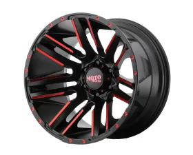 Moto Metal MO978 Razor Wheel 20x10 5x127 | 5x5 -24mm Satin Black Machined Red Tint