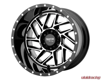 Moto Metal MO985 Breakout Wheel 16x8 5x5x114.3 -6mm Gloss Black Machined - MO98568012306N