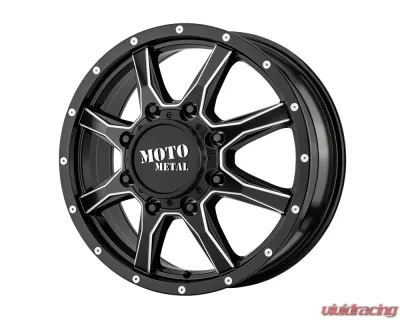 Moto Metal MO995 Wheel 20x8.25 8x210 +127mm Satin Black Milled - Front - MO995208897127