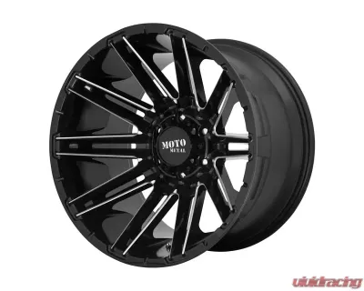 Moto Metal Kraken Wheel 20x10 5x127 | 5x5 -18mm Gloss Black Milled - MO99821050318N