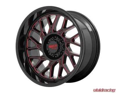 Moto Metal MO805 Wheel 22x10 5X127 -18mm Gloss Black Milled With Red Tint - MO80522050918N