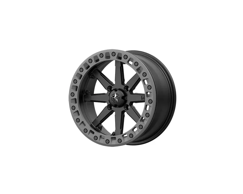 MSA Offroad M31 LOK2 Wheel 14x7 4x4x137 +0mm Satin Black Matte Gray Ring - M31-04737