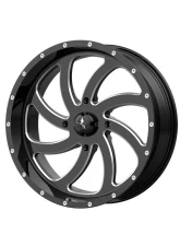 MSA Offroad M36 Switch Wheel 18x7 4x4x137 +0mm Gloss Black Milled                                     - M36-018737M - Image 3