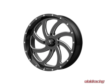 MSA Offroad M36 Switch Wheel 18x7 4x4x137 +0mm Gloss Black Milled - M36-018737M