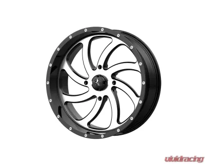 MSA Offroad M36 Switch Wheel 22x7 4x4x156 +0mm Machined Gloss Black - M36-022756