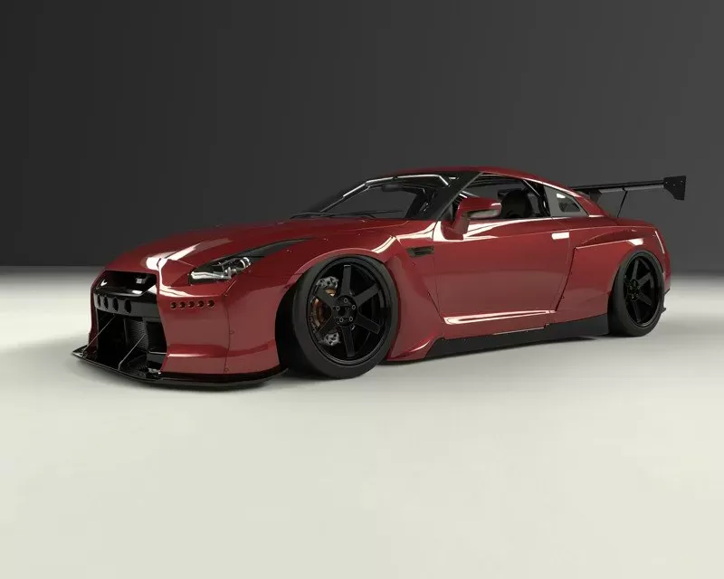 Pandem Aero V2 FRP Wide-body Front Lip Nissan GT-R R35 2009-2023 - 17020603