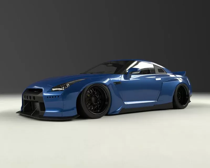 Pandem Aero V2 Dry Carbon Wide-body Front Lip Nissan GT-R R35 2009-2023 - 17020604