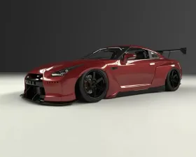 Pandem Aero V2 FRP Wide-body Side Skirts Nissan GT-R R35 2009-2021