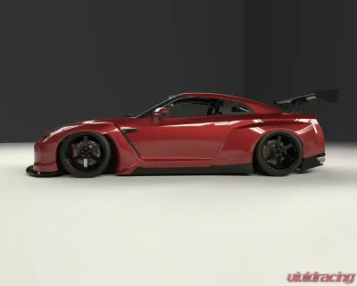 Pandem Aero V2 FRP Wide-body Side Skirts Nissan GT-R R35 2009-2021 - 17020607