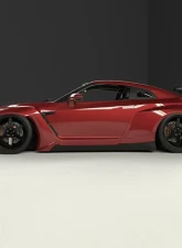 Pandem Aero V2 Dry Carbon Wide-body Side Skirts Nissan GT-R R35 2009-2021                                     - 17020608 - Image 6