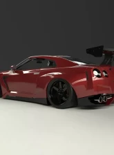 Pandem Aero V2 Dry Carbon Wide-body Side Skirts Nissan GT-R R35 2009-2021                                     - 17020608 - Image 7