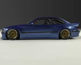 Pandem Aero FRP Wide-body Rear Over Fenders 70mm BMW E36 3 Series Coupe 1992-1999