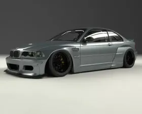 Pandem Aero FRP Wide-body Front Fenders BMW E46 M3 Coupe 2001-2006