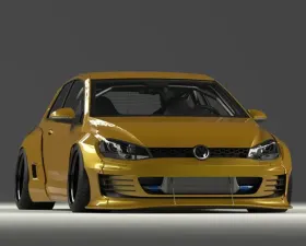 Pandem Aero FRP Wide-body Front Lip Volkswagen Golf GTI MK7 2015-2023