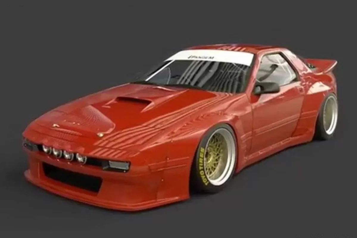 Pandem Aero FRP Front Over-Fenders +50mm Mazda RX7 1986-1991 - 17040333