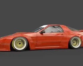Pandem Aero FRP Side Skirt Mazda RX7 1986-1991