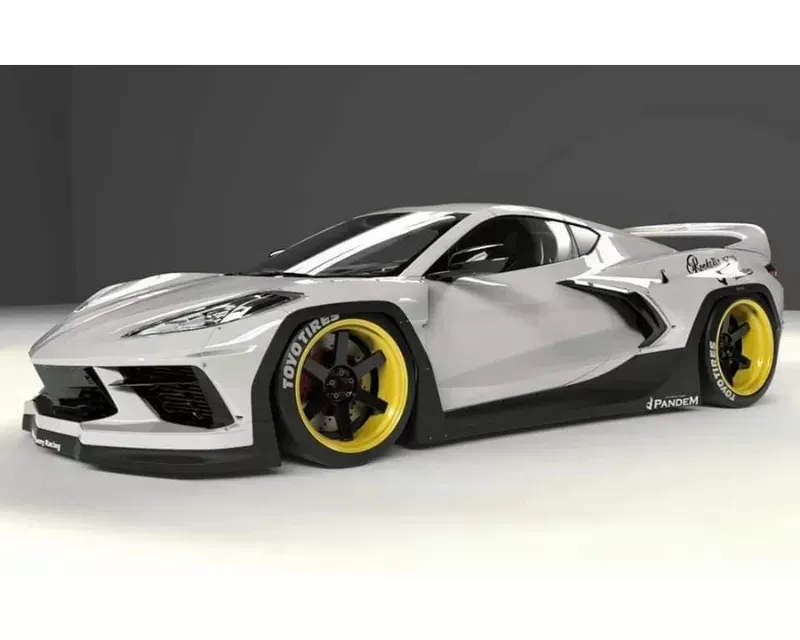 Pandem Aero FRP Side Skirts Chevrolet Corvette C8 2020-2024 - 66980802