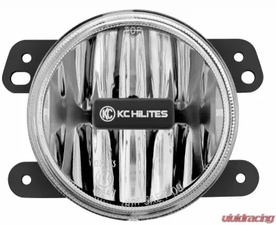 KC Hilites 4 Inch Gravity SAE LED G4 Fog Light Kit Clear for Jeep Wrangler JK 2010-2018 - 1497