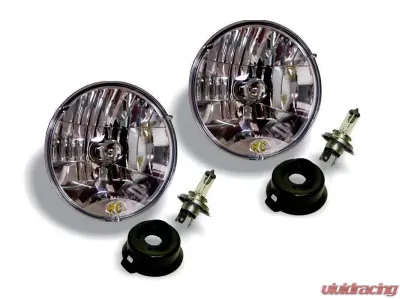 KC Hilites 7" Halogen H4 DOT Headlight Pair for 1997-2006 Jeep TJ - #42301 - 42301