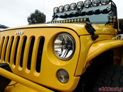 KC Hilites Gravity LED 7" Headlight for 2007-2018 Jeep Wrangler JK - DOT Compliant - 4235